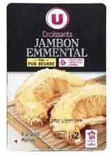 Croissant jambon et emmental sauce Mornay, U (2 x 300 g)