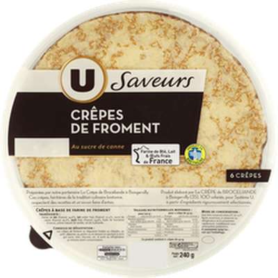 Crêpes de froment, U (x 6, 240 g)