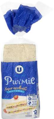 Pain de mie sans croûte pur mie nature, U (500 g)
