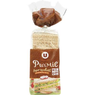 Pain de mie complet sans croute, U (500 g)