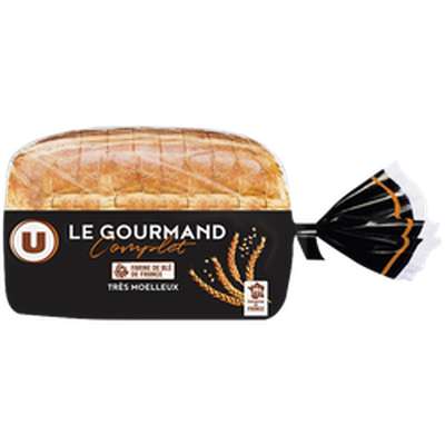 Pain de mie gourmand complet tranches épaisses, U (500 g)