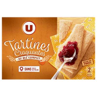 Tartines craquantes au blé complet, U (250 g)