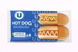 Pain spécial hot dog, U (x 4, soit 250 g)