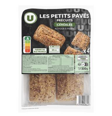 Petit pavés précuits aux céréales, U  (x 4, 300 g)