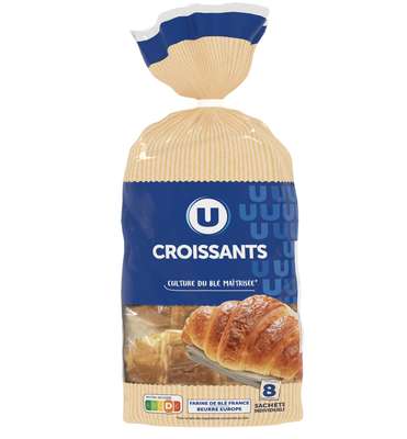 Croissants en sachets, U (x8, 320 g)