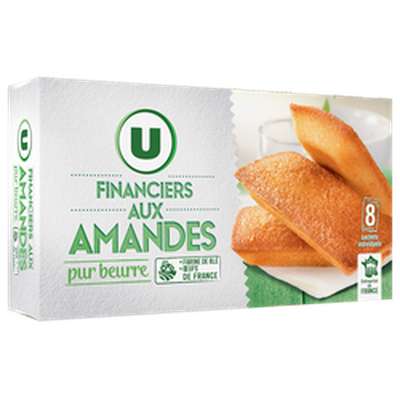 Financiers aux amandes pur beurre, U (x 8, 200 g)