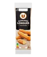 Madeleines longues pur beurre, U Saveurs (250 g)