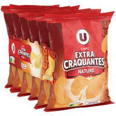 Chips ondulées easy, U (6 x 30 g)