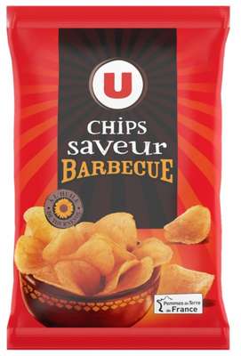 Chips saveur barbecue, U (135 g)