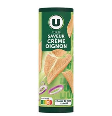 Tuiles goût crème et oignon, U (170 g)