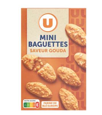 Crackers salés saveur gouda, U (85 g)