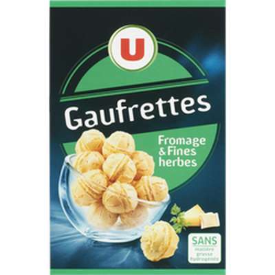 Boules gaufrettes au fromage et fines herbes, U (75 g)