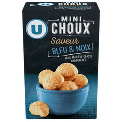 Mini choux saveur bleu et noix, U (60 g)