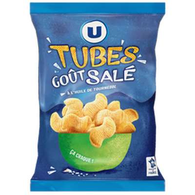 Apéritifs tube gout salé, U (85 g)