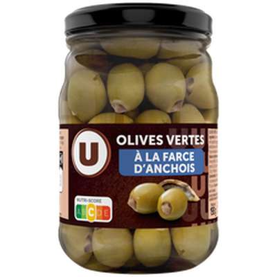 Olives vertes farcies aux anchois, U (120 g)