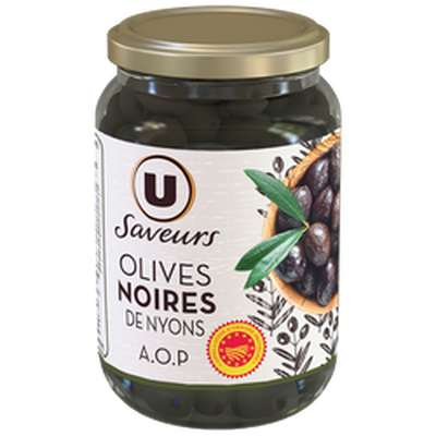 Olives noires de Nyons AOP, U Saveurs (230 g)