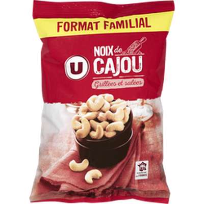 Noix de cajou grillées et salées, U (400 g)