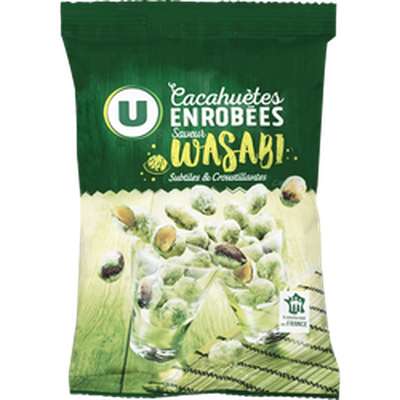 Cacahuètes enrobées saveur wasabi, U (150 g)