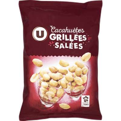 Cacahuètes grillées et salées, U (500 g)