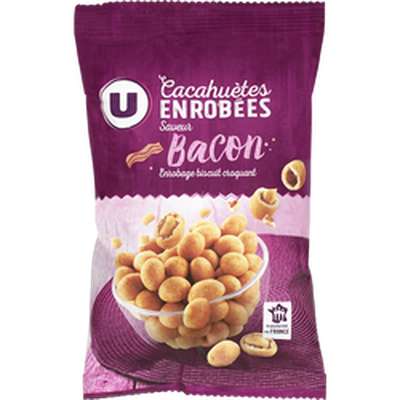 Cacahuètes enrobées goût bacon, U (150 g)