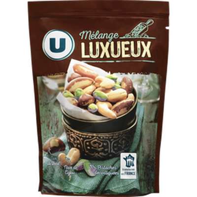 Mélange luxueux pistaches, noix du Brésil et noix de cajou, U (100 g)