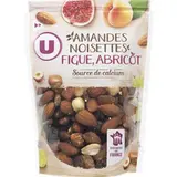 Mélange d'amandes, noisettes, figue et abricot source de calcium, U (110 g)