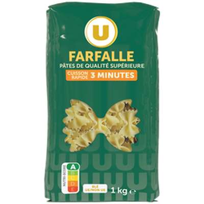 Farfalles 3 minutes, U (1 KG)