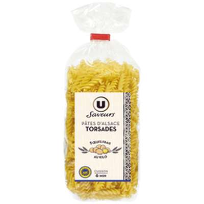 Torsades Igp aux Oeufs, U Saveurs (250 gr)