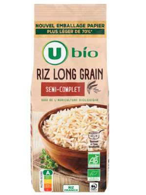 Riz semi complet long BIO, U BIO (500 g)