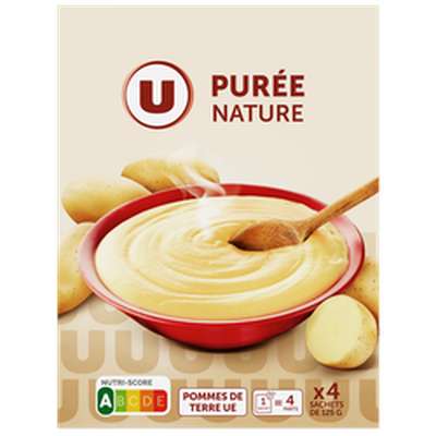 Purée nature en flocons, U (4 x 125 g)