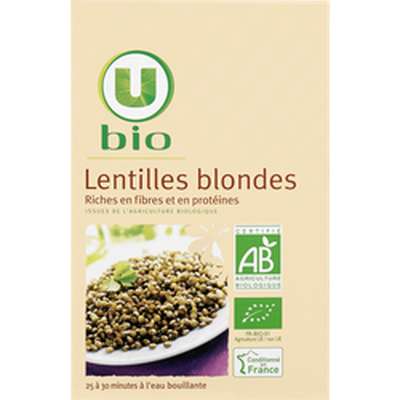 Lentilles blondes BIO,  U BIO (500 g)
