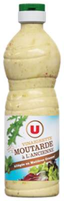 Vinaigrette allégée à la moutarde à l'ancienne, U (50 cl)