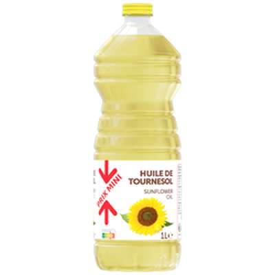 Huile de tournesol, Prix Mini (1 L)