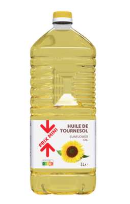 Huile de tournesol, Prix mini (3 L)