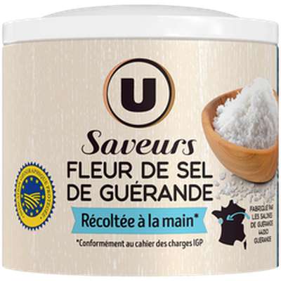 Fleur de sel de Guérande, U Saveurs (125 g)