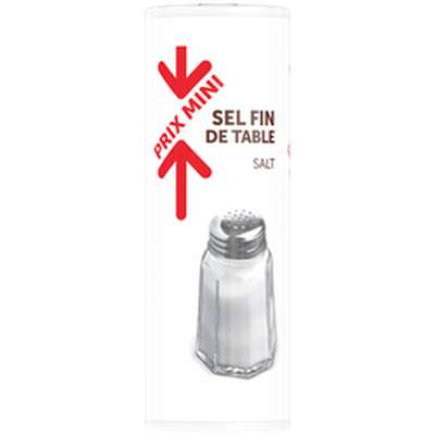 Sel fin de table boite verseuse, Prix Mini (750 g)