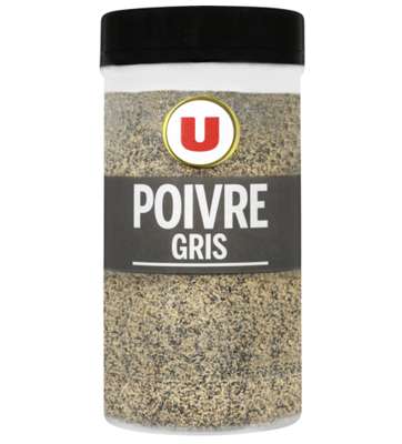 Poivre gris moulu, U (100 g)