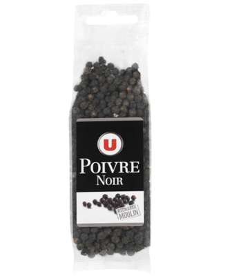 Recharge moulin poivre noir, U (38 g)