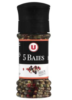 Moulin rechargeable 5 baies, U (35 g)