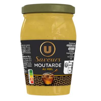 Moutarde au miel, U Saveurs (235 g)