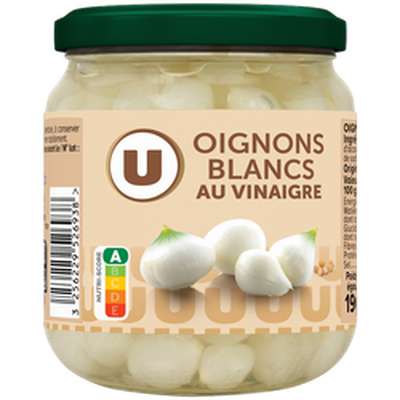 Oignons blancs au vinaigre, U (37 cl)