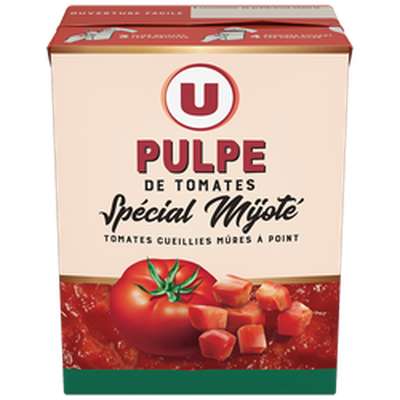 Pulpe de Tomates spécial mijotés finement concassé,  U (390 g)