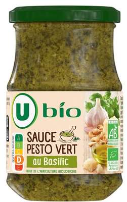 Sauce pesto vert BIO, U (190 g)
