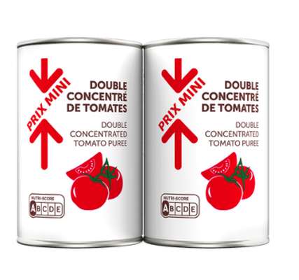 Double concentré de tomates 28%, Prix Mini (2 x 140 g)