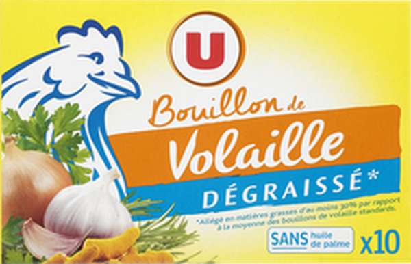 Bouillon de volaille dégraissé en cubes, U (x 10, 100 g)