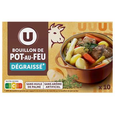 Bouillon de pot-au-feu dégraissé, U (x 10, 100 g)