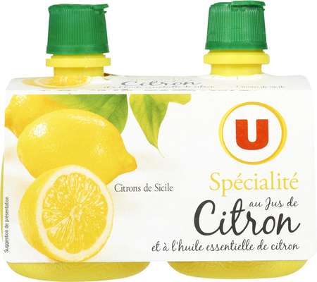 Jus de citron jaune, U (2 x 12.5 cl)