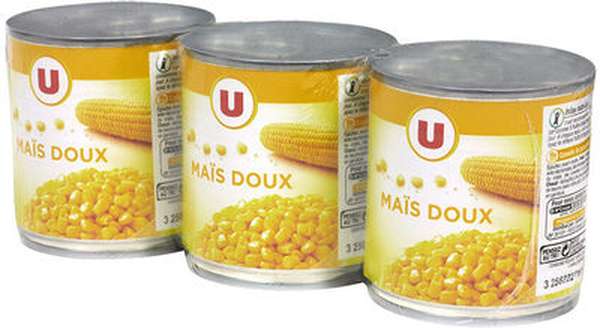 Maïs doux en grains, U (x3, 420 g)