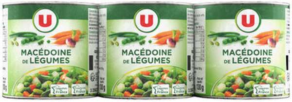 Macedoine de légumes, U (3 x 130 g)