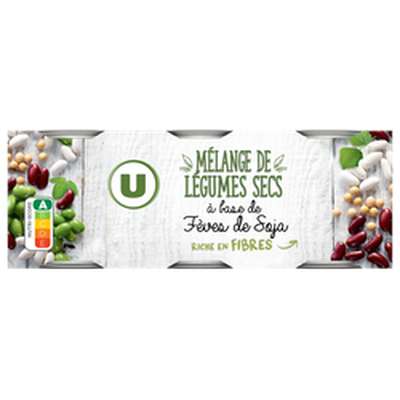 Mélange de légumes fèves de soja, U (3 x 125 g)
